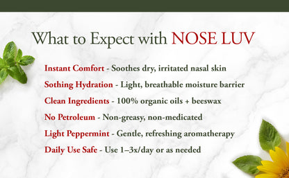NOSE LUV: The Organic Hydrating Nasal Moisturizer- BOGO